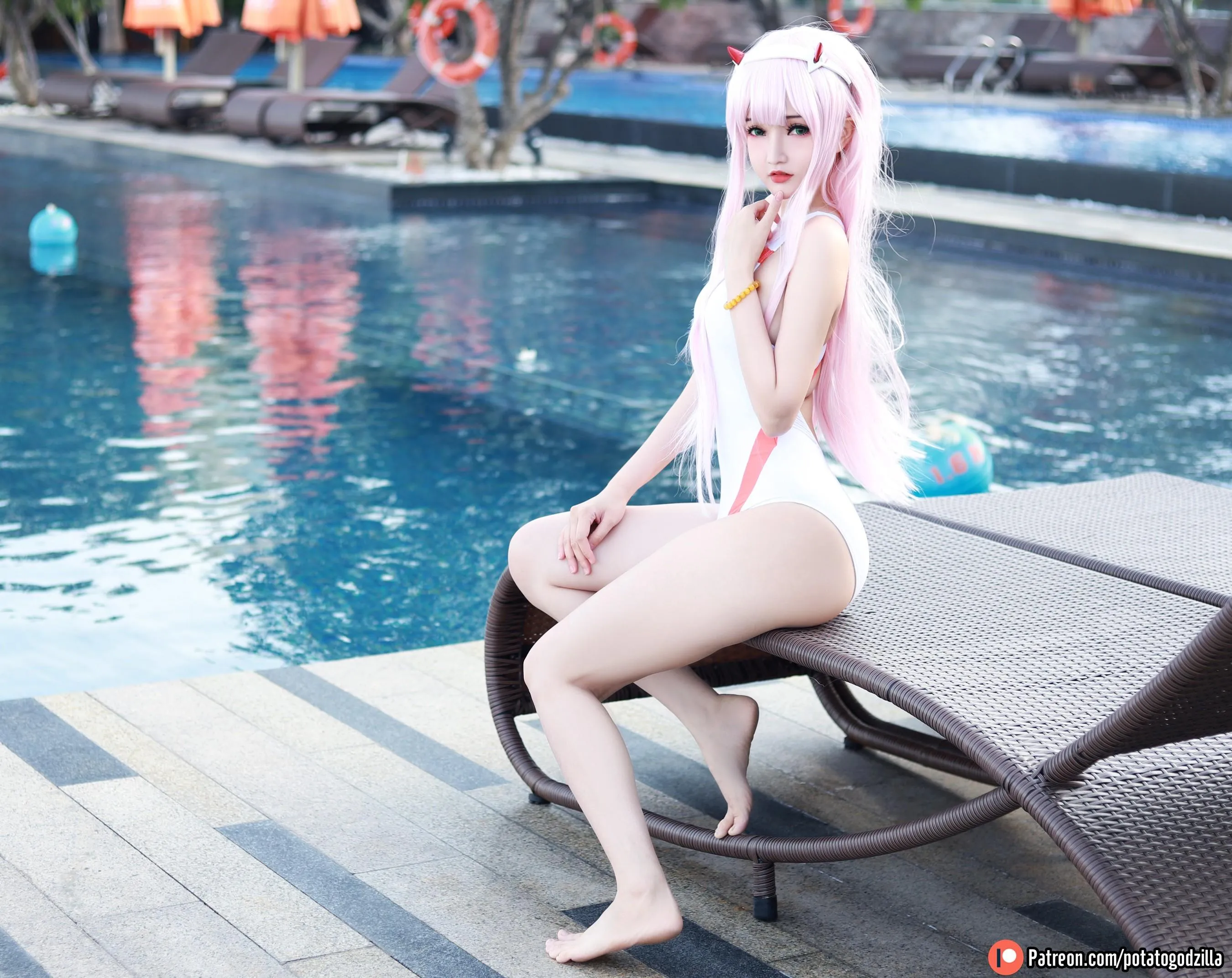 Potato Godzilla – NO.74 Zero Two Swimsuit [29P]插图3